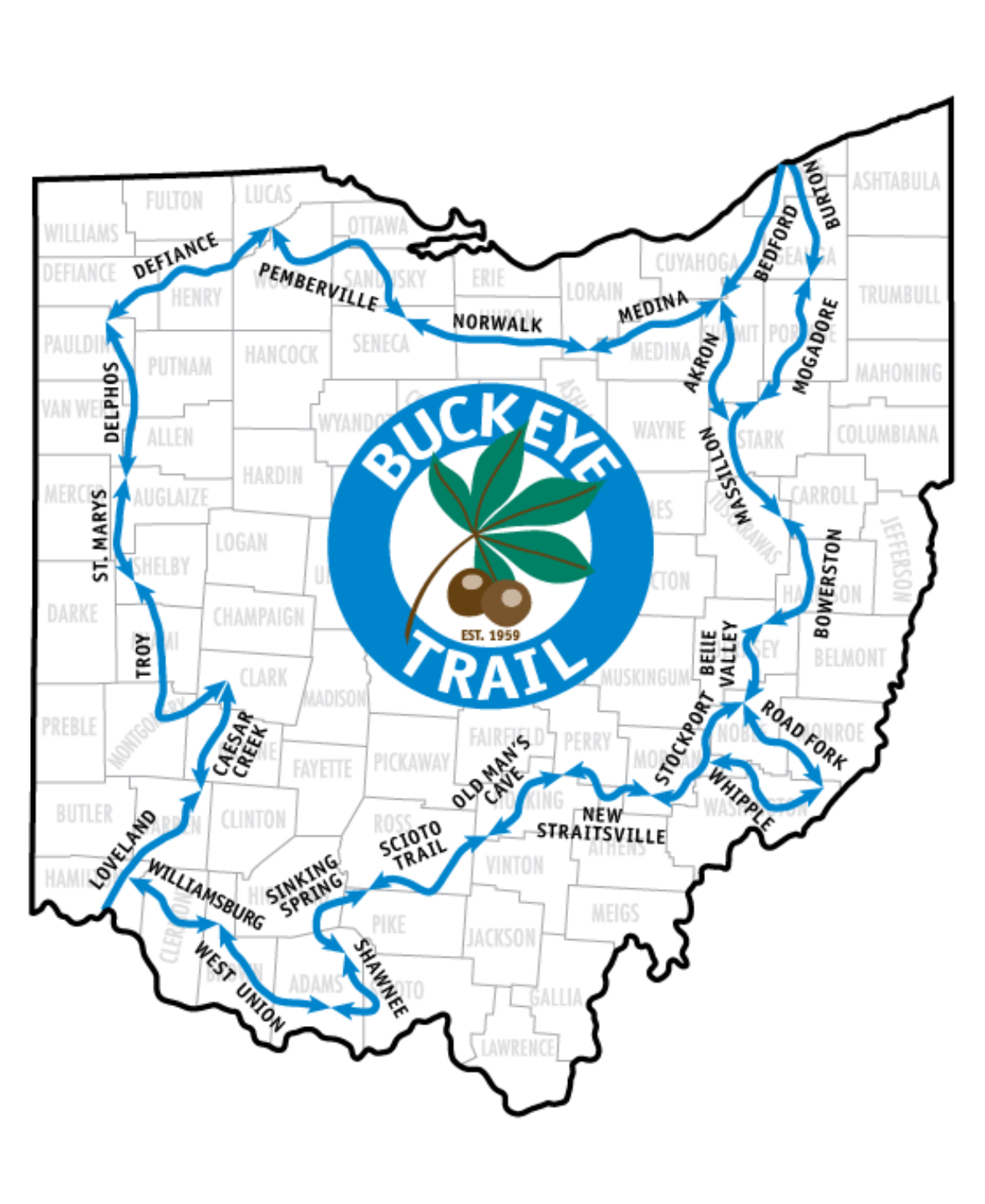 Buckeye Trail Association Map